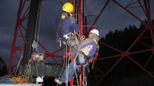 simulacro de rescate en trabajos en altura - Pamplona