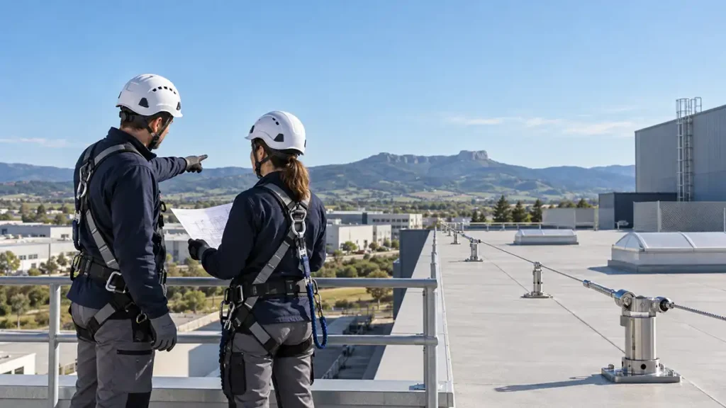 instalación líneas vida Grupo Sima